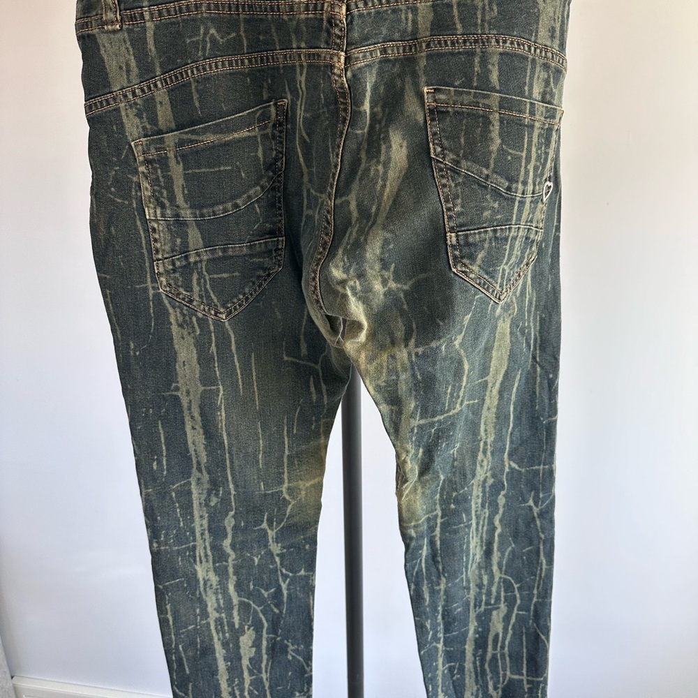 Please Vintage Glam | Made in Italy | Acid Wash Skinny Jeans | Large - Picture 6 of 13